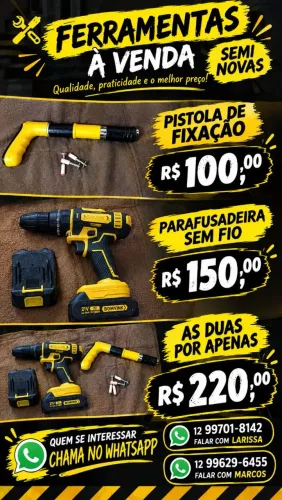 Vendo Ferramentas Semi Novas