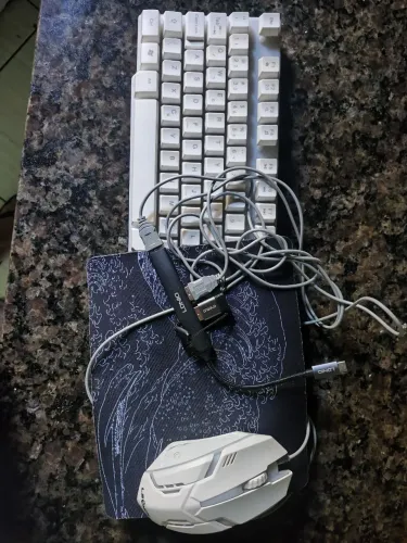 Kit Completo: Teclado + Mouse + Mousepad + Hub + Adaptador