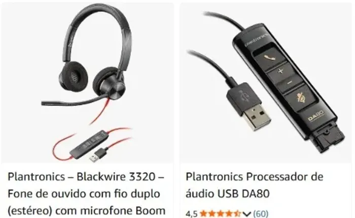 Fone e Processador de áudio