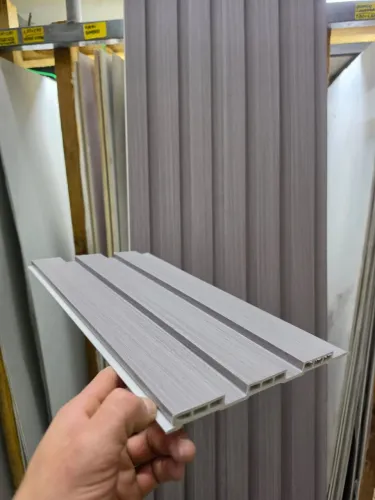 Painel Ripado Cinza Slim 19cm x 2,90m