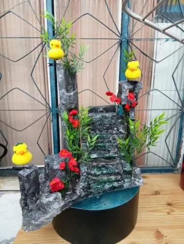 Fonte decorativa feita à mão com estilo pedra natural!