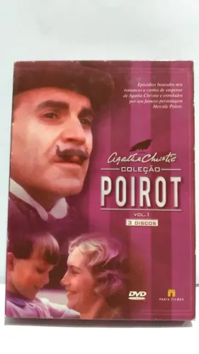 DVD box Coleção Agatha Christie do seriado filme Poirot Volume 1