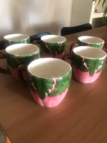 Jogo de canecas portuguesas pintadas à mão novas 