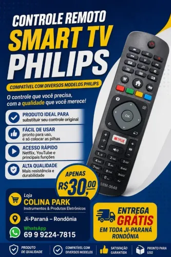 Controle remoto Smartv Philips