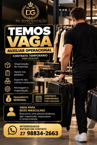 ? VAGA TEMPORÁRIA - AUXILIAR OPERACIONAL/COMERCIAL