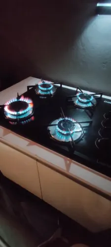 Fogão Cooktop Luana Chamalux 4 bocas - acompanha balcão de brinde