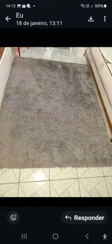 Tapete peludo medindo 2,00x1,50 marca boa cor grafite
