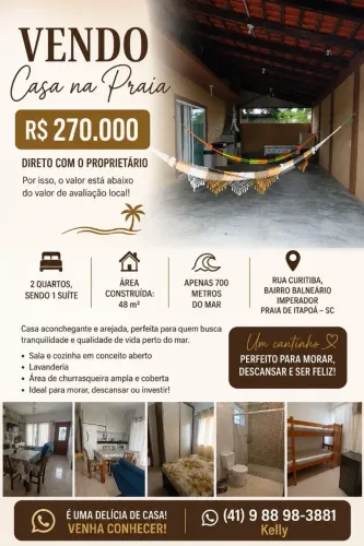 Vendo Casa Na Praia