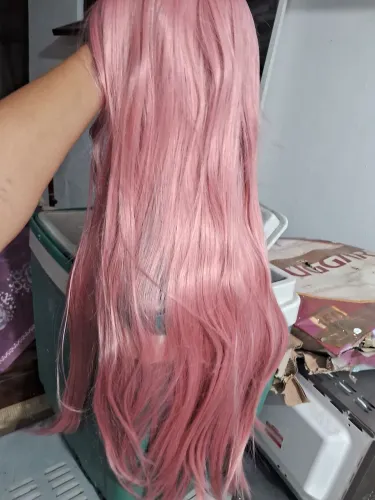 Peruca rosa cosplay usada 1 vez pra fotos