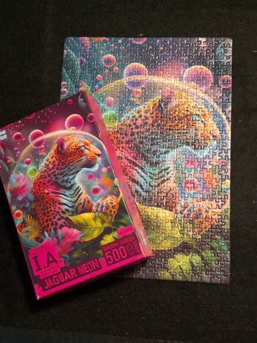Quebra-cabeça jaguar neon 500 peças nano