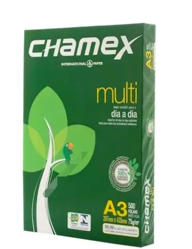 2 pacotes chamex multi 500 folhas A3