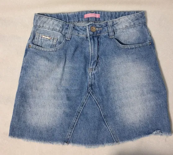 saia jeans tamanho 12