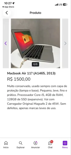 Laptop MacBook Air 11