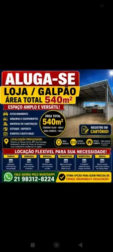 Locação de loja e galpão