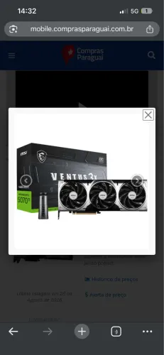 RTX 5070TI MSI VENTUS 3X - LACRADA