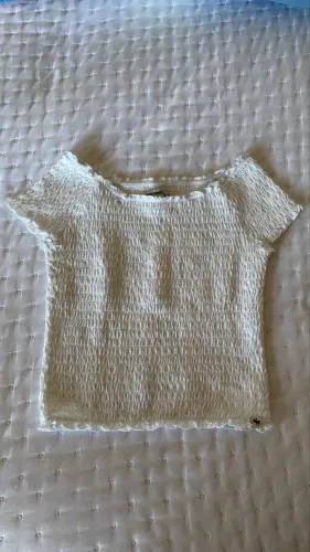 blusa branca lastex Abercrombie Kids tamanho 11/12