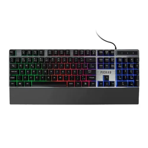 Teclado Gamer ABNT2 Pichau Venus E1 Membrana Rainbow 107 Teclas