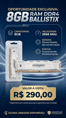 Memória RAM 8GB DDR4 Ballistix Sport