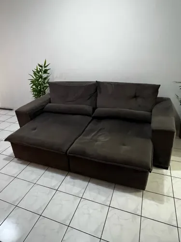 Sofá Retrátil Cinza