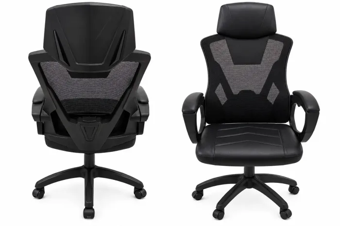 Cadeira Escritorio Ergonomica Reclinável Office Gamer Presidente Couro Sintético