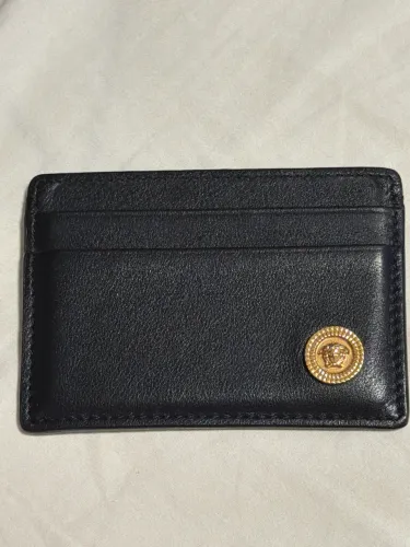 Porta-cartões Versace Medusa de couro