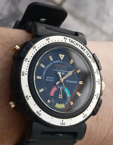 Relógio antigo muito raro exemplar de coleção SEIKO DX CHRONOGRAPH JAPAN 1980