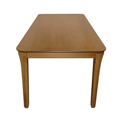Mesa de Jantar Cancun Madeira Maciça - Amêndoa Tampo 180x90cm Laminado Cinamomo 6 lugares
