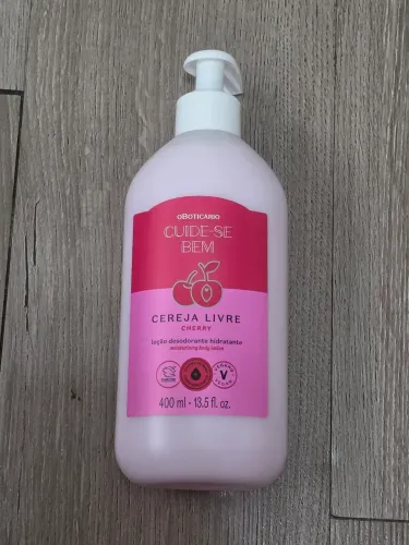 Loção desodorante hidratante Cereja Livre o Boticário