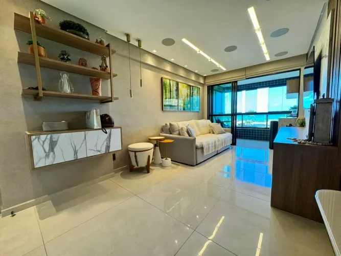 Apartamento para venda com 108 m² com 3 suites, a beira mar de Jacarecica - Maceió - AL