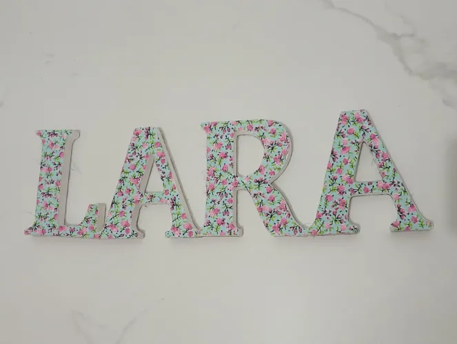 Letras Decoração Floral em MDF