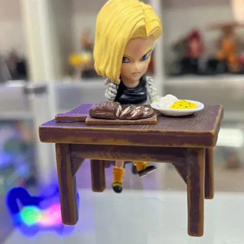 Action Figure- Androide 18 coleção Dragon Ball Z: Saiyan Foodie