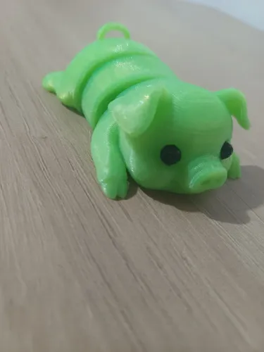 Porquinho articulado luminescente impresso 3d