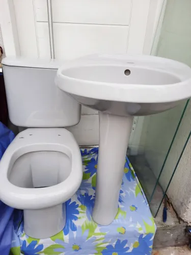 Jogo sanitário completo cinza 