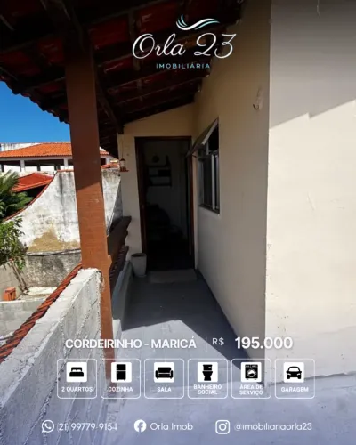 CORDEIRINHO, ORLA 23 IMOBILIÁRIA VENDE! Excelente casa em Cordeirinho, Maricá