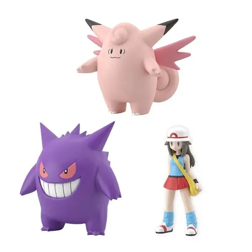 POKEMON SCALE WORLD BANDAI GENGAR CLEFABLE LEAF
