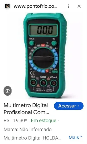 Multímetro na caixa entrego