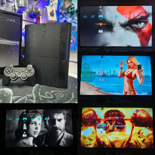 PlayStation 3 Super Slim 250gb com 25 jogos instalados 
