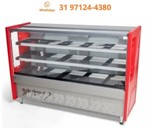 Balcão Avícola 1,75m Vermelho Polar Novo