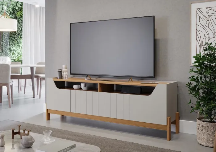 Rack bancada Moema para TVs até 65 polegadas em mega Promoção!