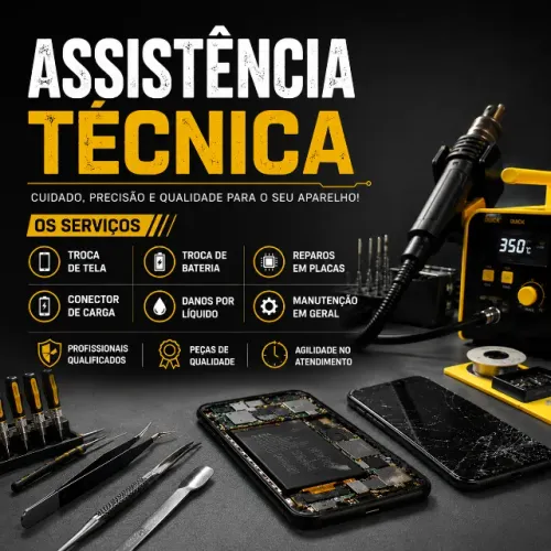 Assistência Técnica de Celular - Troca de Tela - Bateria - Reparos