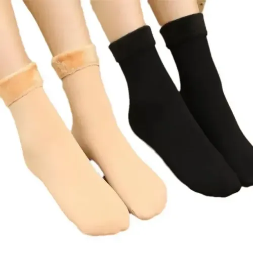 4 Pares Nova Meia Aveludada Térmica Flanelada tamanho único e unissex