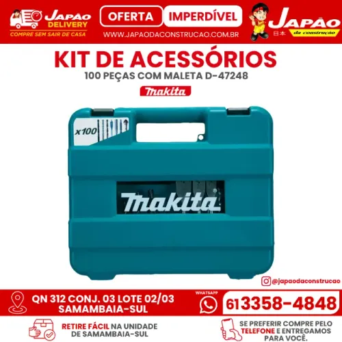 Kit de Acessórios 100 Peças com Maleta D-47248 Makita