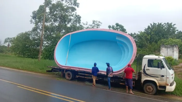 Piscina c 7 mts com led e aquecimento + brinde