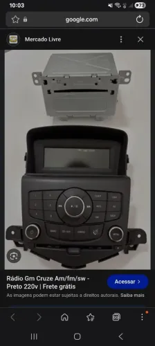 Radio GM cruze em perfeito estado de conservação 