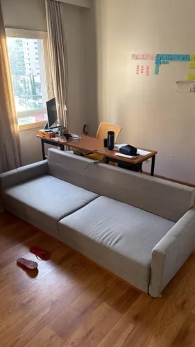 Sofá cinza 4 lugares 2,25m