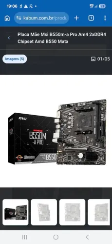 Placa mae B550 nova Am4