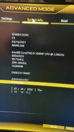 Intel Core i5-10400F + Cooler (negócio a parte)