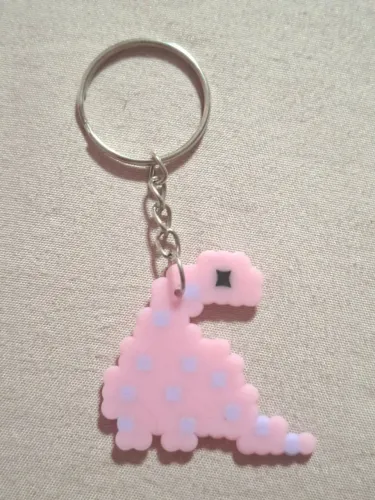 Chaveiros Mini Dinossauros Braquiossauro Hama Beads Pixel Art Feito à mão