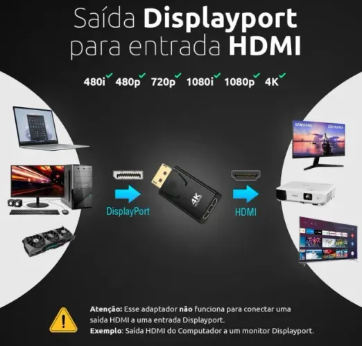 Adaptador DisplayPort para HDMI
