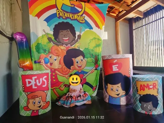 Capa cilindro e toalha 3 palavrinhas